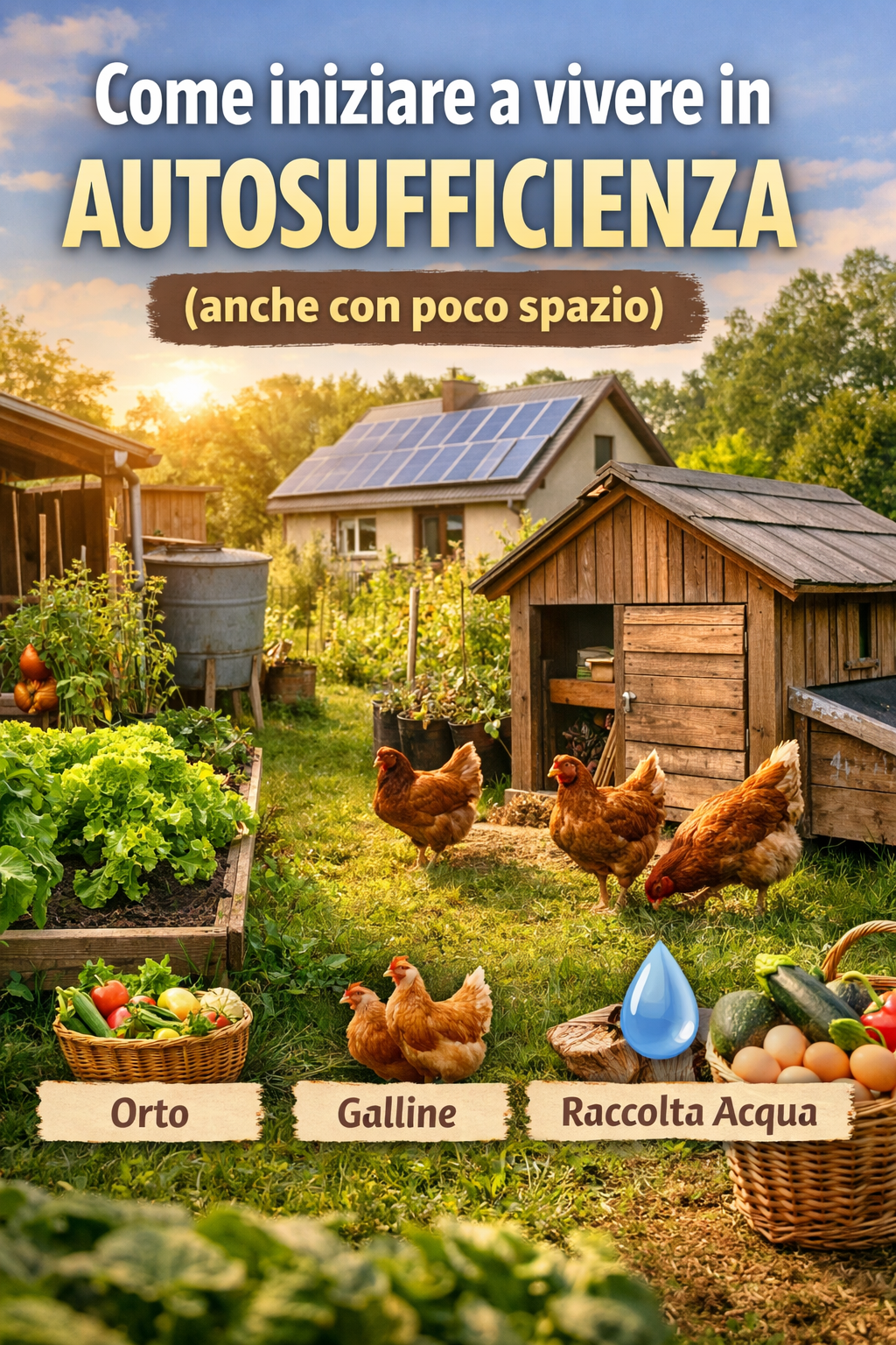 come iniziare a viver in autosufficienza